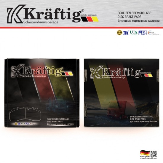 Kraftig WVA 29764 Mercedes Unimorg Disk Fren Balatası 4 Teker