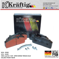 Kraftig WVA 29195 Saf Dorse Yeni Model Disk Fren Balatası