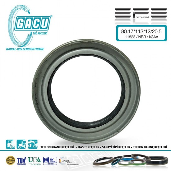 Gacu 11823 Isuzu Arka Teker İç Keçe 80.17x113x12/20.5 