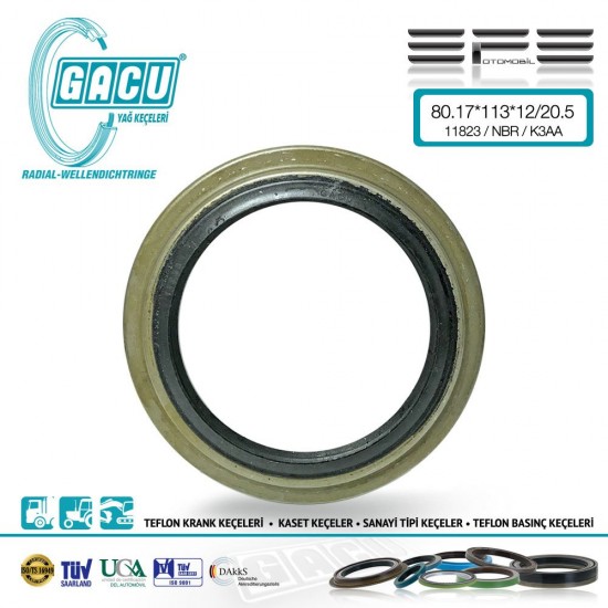 Gacu 11823 Isuzu Arka Teker İç Keçe 80.17x113x12/20.5 