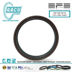 GACU 11873-MASSEY FERGUSON DÖNER MİL YAĞ KEÇESİ GACU KEÇE 165x195x16/18 NBR/KASET